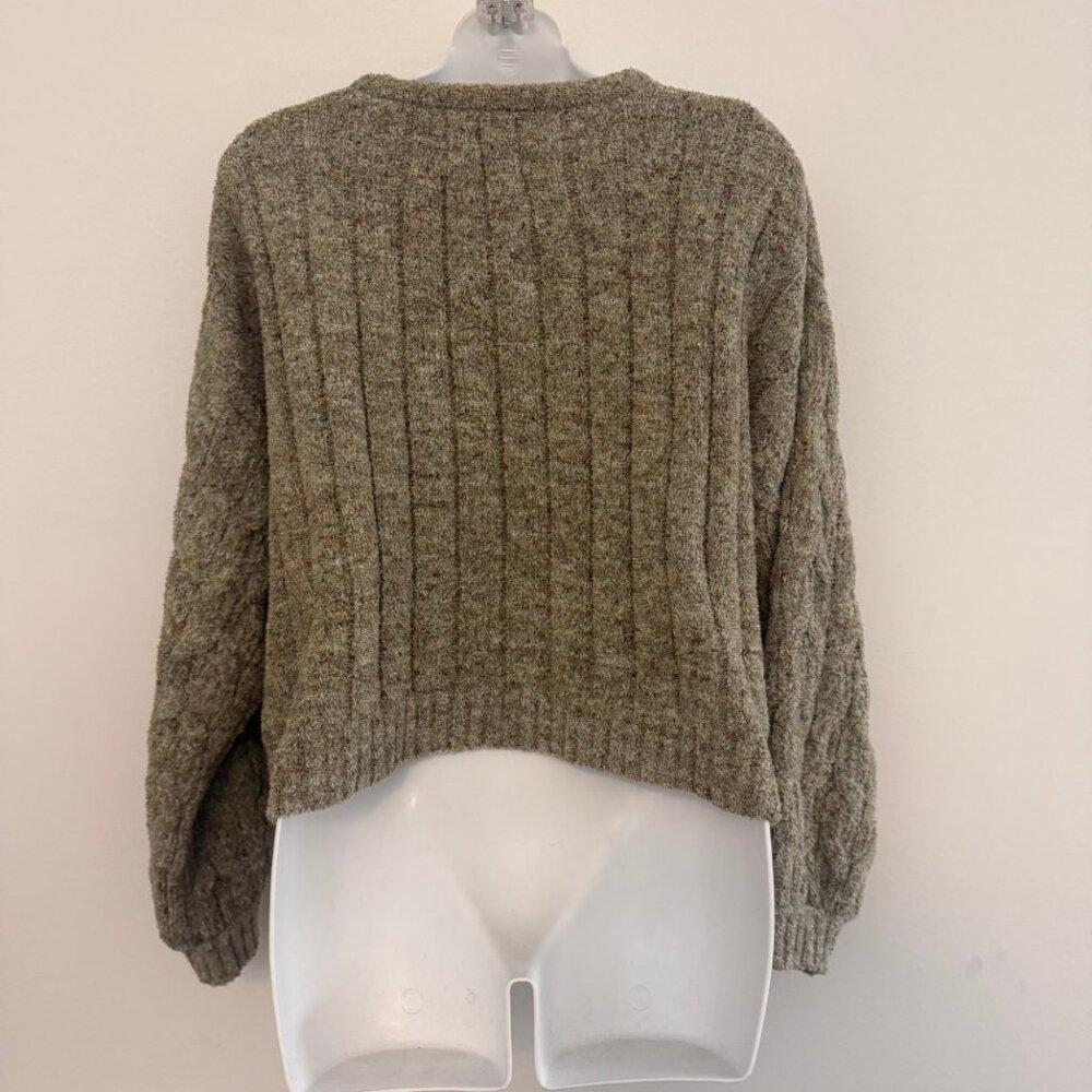 Jessica Simpson Bouclé Knit Sweater | Sage Green | Size L - Picture 5 of 11